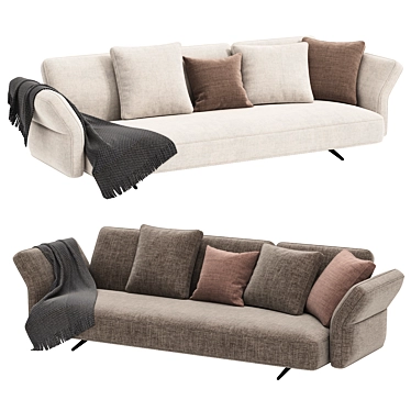 Comfortable 3D Sofa Model 3D model image 1 