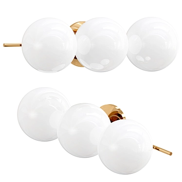 Modern Sphere Stem Wall Sconce 3D model image 1 