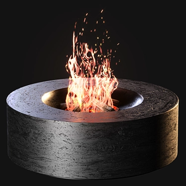 Round Fire Pit - XL Size 3D model image 1 