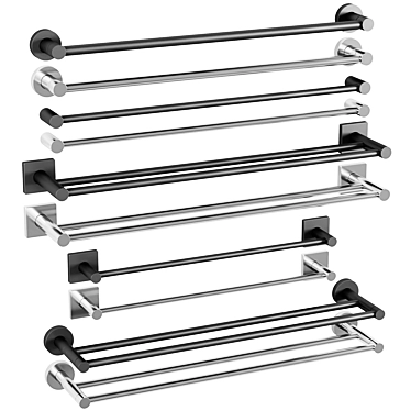 Modern Accents Towel Rails Set 3D model image 1 