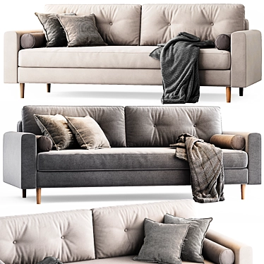 Sleek NÜMO Sofa Set 3D model image 1 