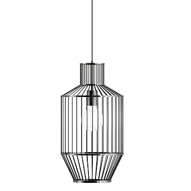 Bamboo Hanging Lamp Model, 3DsMax 3D model image 1 