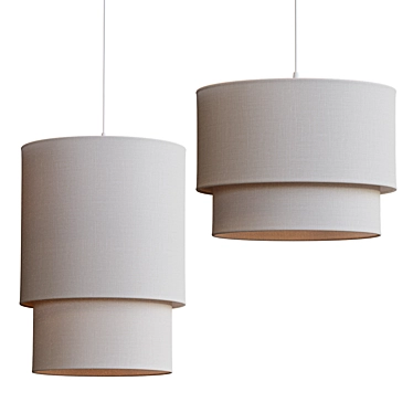 Henning Layered Shade Grey White 3D model image 1 