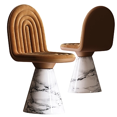 Modern Curves Chair Design 3D model image 1 