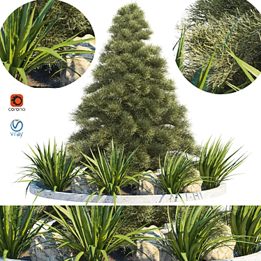 2015 Outdoor Plant 3D Model 3D model image 1 