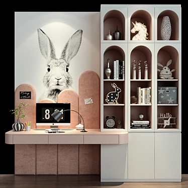 Customizable Kids Furniture Set 3D model image 1 