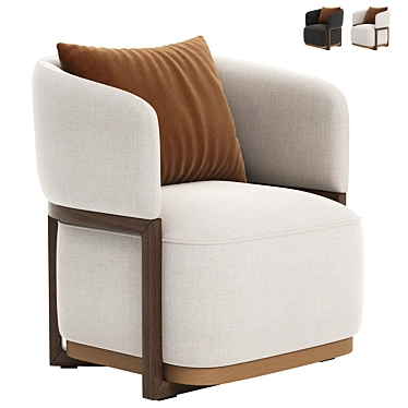 Modern Stylish Frida Armchair 3D model image 1 