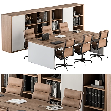 Office Furniture 390 Meeting Table 3D model image 1 