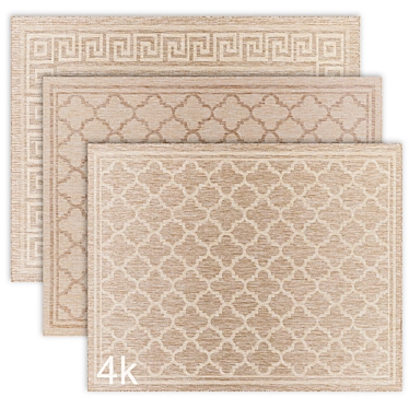 Geometric Jute Rugs Bundle - 4K 3D model image 1 