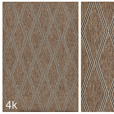 Diamond Jute Braided Rug 4K 3D model image 1 