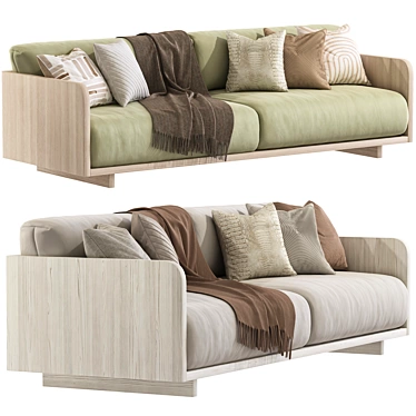 Modern Carter Sofa Settee Home 3D model image 1 