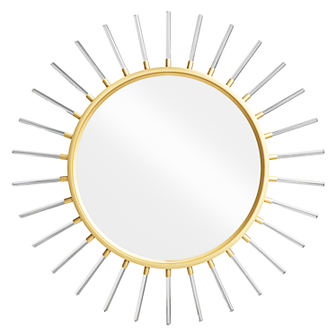 Gilded Iron Frame Mirror 3D model image 1 