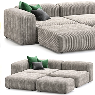 Modern Sofas 3D Model Megrey 3D model image 1 