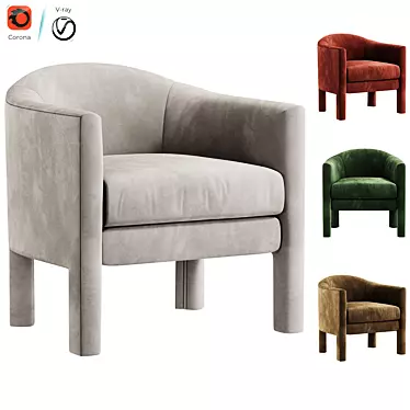 Designer Isabella Chair: 3Ds Max, FBX, OBJ 3D model image 1 