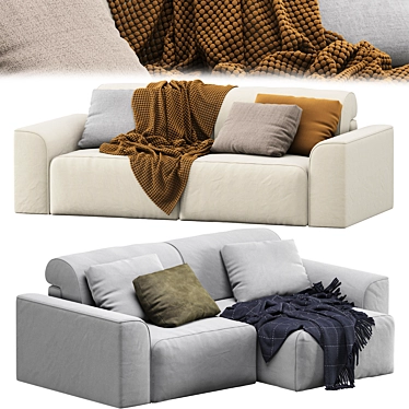  Baivin Soft Light Corner Sofa 3D model image 1 
