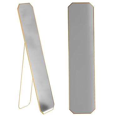 Title: Brass Standing Mirror - HKLIVING 3D model image 1 