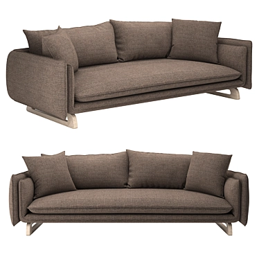Cozy Deming Pillowback Sofa 3D model image 1 