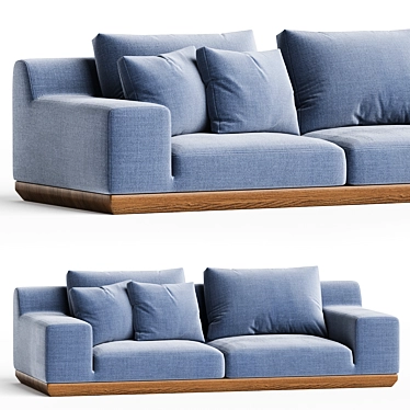 Stylish and Comfortable Alba Sofa 3D model image 1 