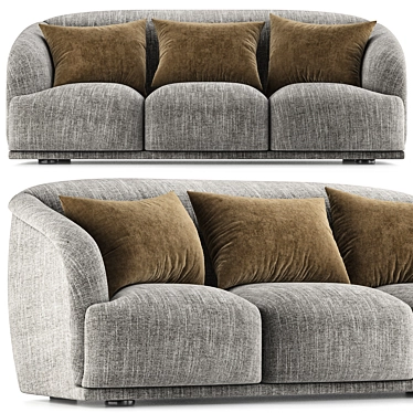 Modern Large Three-Seat Sofa 3D model image 1 