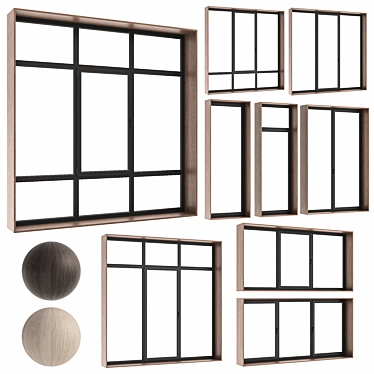 Versatile Modern Window Set. 3D model image 1 