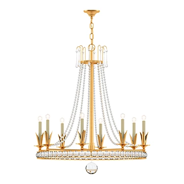 Elegant Regency Large Chandelier 3D model image 1 