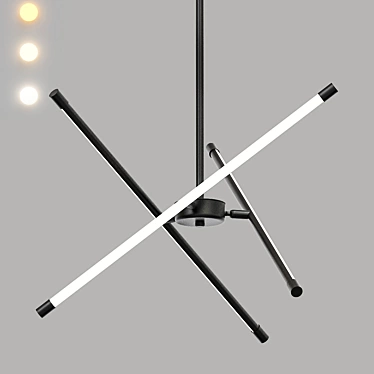 Rotating LED Cylinder Chandelier - NAVIGATOR 3D model image 1 