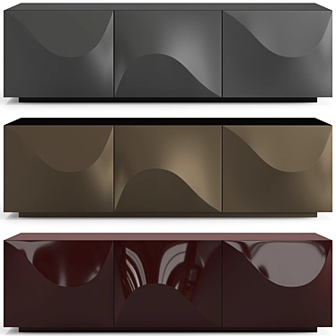 Modern Vertigo Sideboard in Three Sizes 3D model image 1 