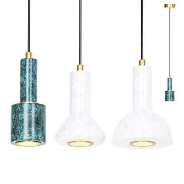Geometric LED Pendant Light 3D model image 1 