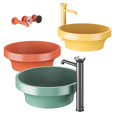 Gessi ORIGINI Basin Set 3D model image 1 