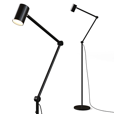 Nymane Modern Reading Floor Lamp 3D model image 1 