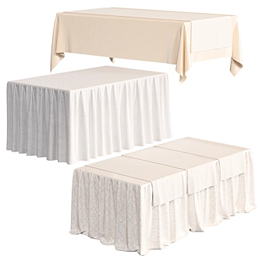 Elegant Tablecloth Selection 3D model image 1 