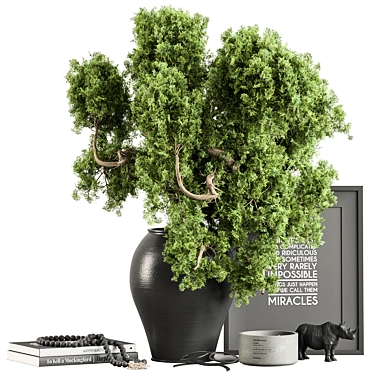Botanical Bliss Vase Plant Set 3D model image 1 