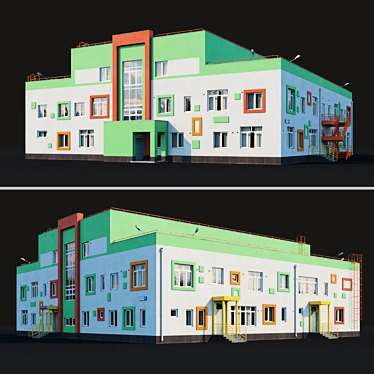 Detailed Model Childcare Building 3D model image 1 