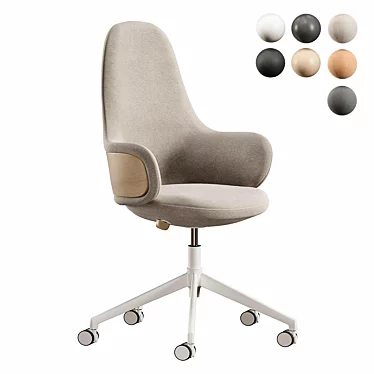 Alki Lan High Back Chair 3D model image 1 