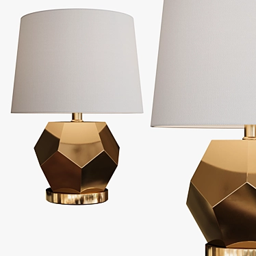 Modern White Table Lamp Fixture 3D model image 1 