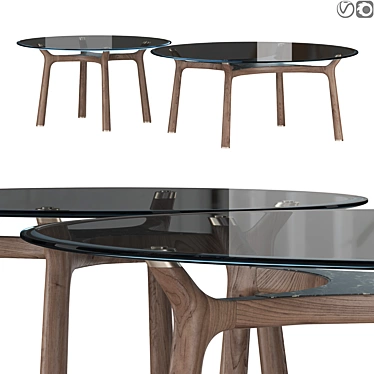 Giorgetti Memos: Elegant Geometric Tables 3D model image 1 