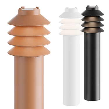 Modern Minimalist Bysted Bollard post 3D model image 1 
