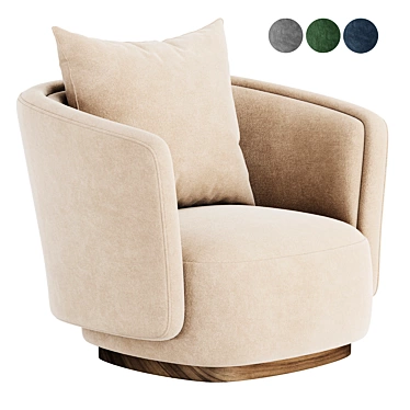 Modern Caspia Armchair with XForm 3D model image 1 