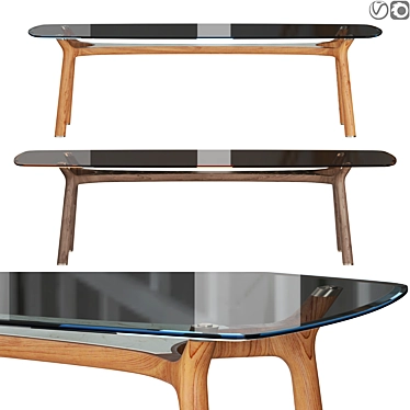 Modern Giorgetti Memos Rectangle Table 3D model image 1 