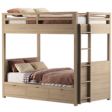 Laguna Storage Bunk Bed 2014 3D model image 1 