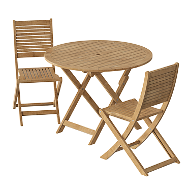 Modern Outdoor Furniture Set 3 3D model image 1 