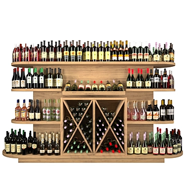 Wine Rack Supermarket 3D Models 3D model image 1 