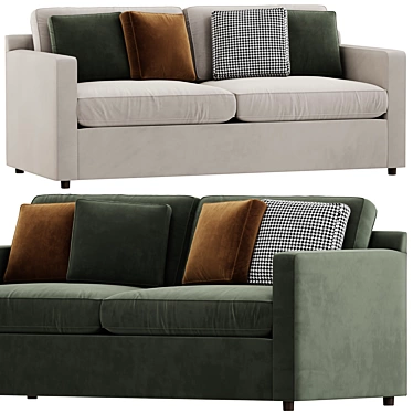 Modern Barrett II Track Arm Sofa 3D model image 1 