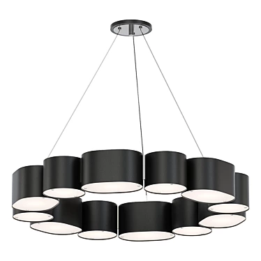 Opal Glow Chandelier 3D model image 1 