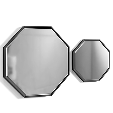 Cloverly Irregular Wall Mirror, Handcrafted 3D model image 1 