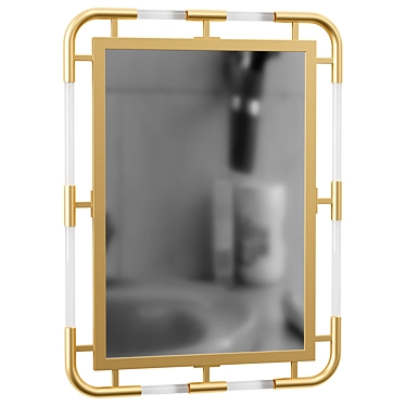 Sleek Stanley Wall Mirror 3D model image 1 