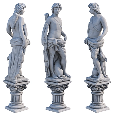 Greek Sculpture Tristan 3D model image 1 