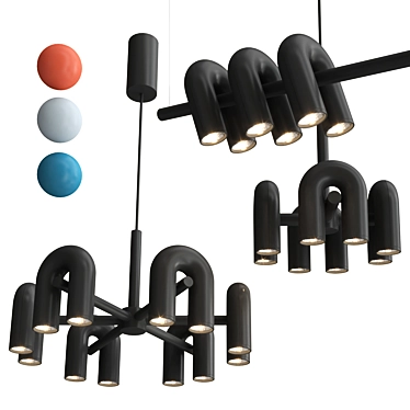 Cirkus Modular Pendant Light Fixture 3D model image 1 