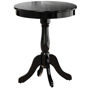 Elegant Powell Black Round Table 3D model image 1 