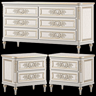 Eloquence Bronte Nightstand Set 3D model image 1 